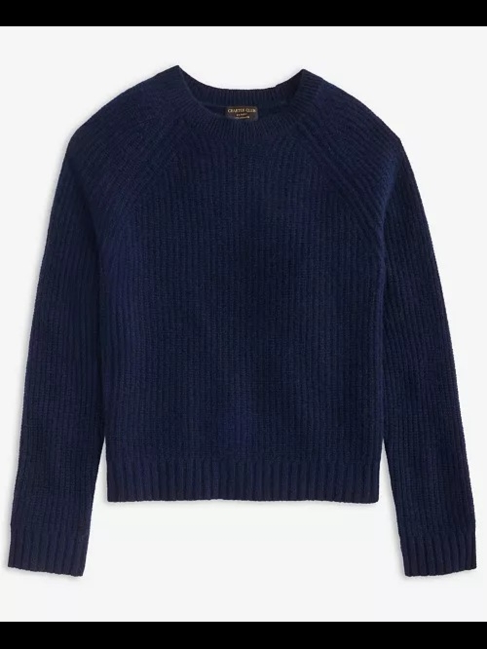 Brand NEW WITH TAGSCharter Club Navy Ribbed Crewneck Pullover